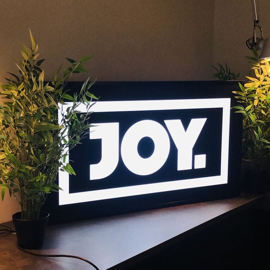 Trendy decor "JOY." Lightbox